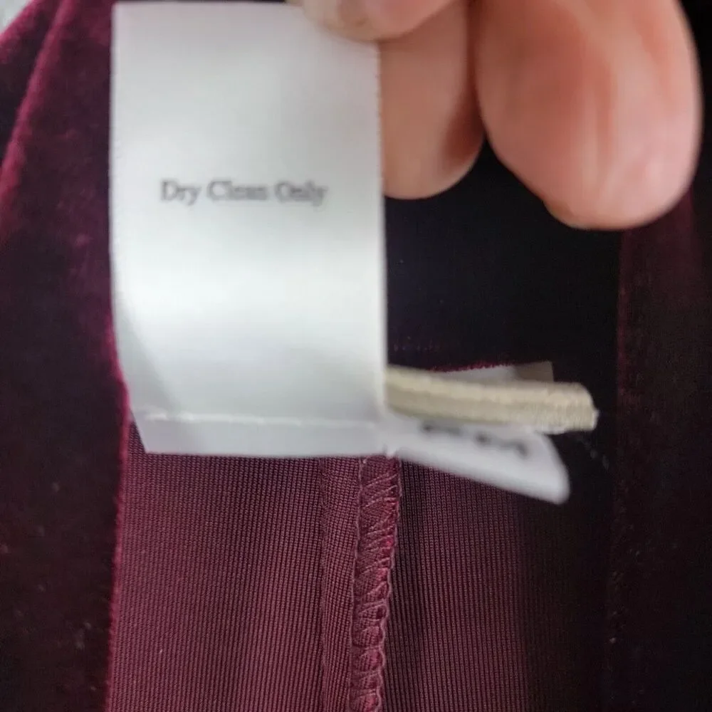 Coldwater Creek Velvet Textured Jacket Wine PM Open Front Luxe Layer